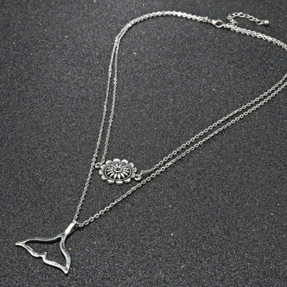 NEW Silver Toned Boho Multilayer Choker Necklace - Picture 3 of 11